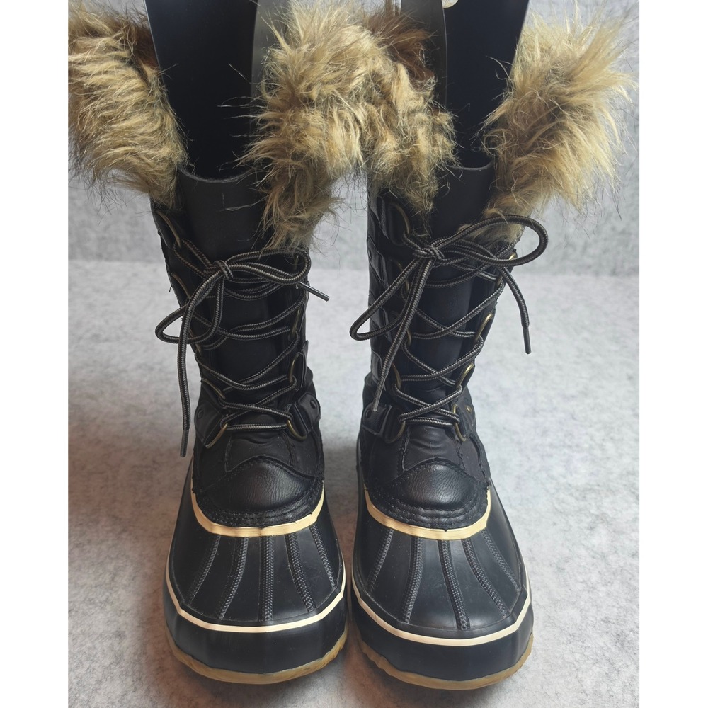 JBU by Jambu Edith Weather Ready Duck Boots Black Faux Fur Winter Snow Size 8M